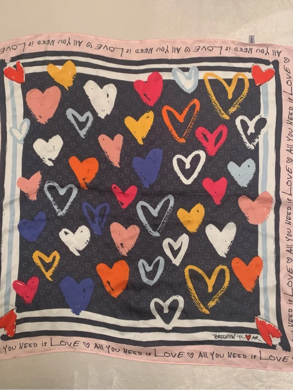 BRIGHTON “Color of Love” scarf designed by Tom Clancy GUC (Preloved)